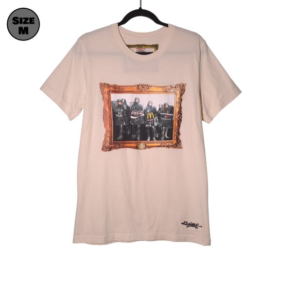 Spencer Couture: Positive Reinforcement Print USED Shirt (M, Cream, Street Art) - Picture 1 of 9